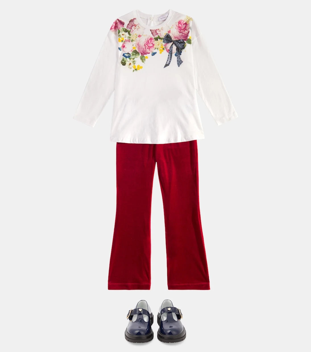 Monnalisa - Chenille straight pants