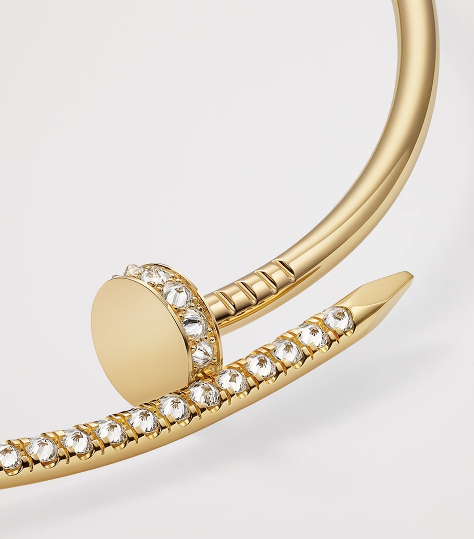 Small Yellow Gold and Diamond Juste un Clou Torque Necklace