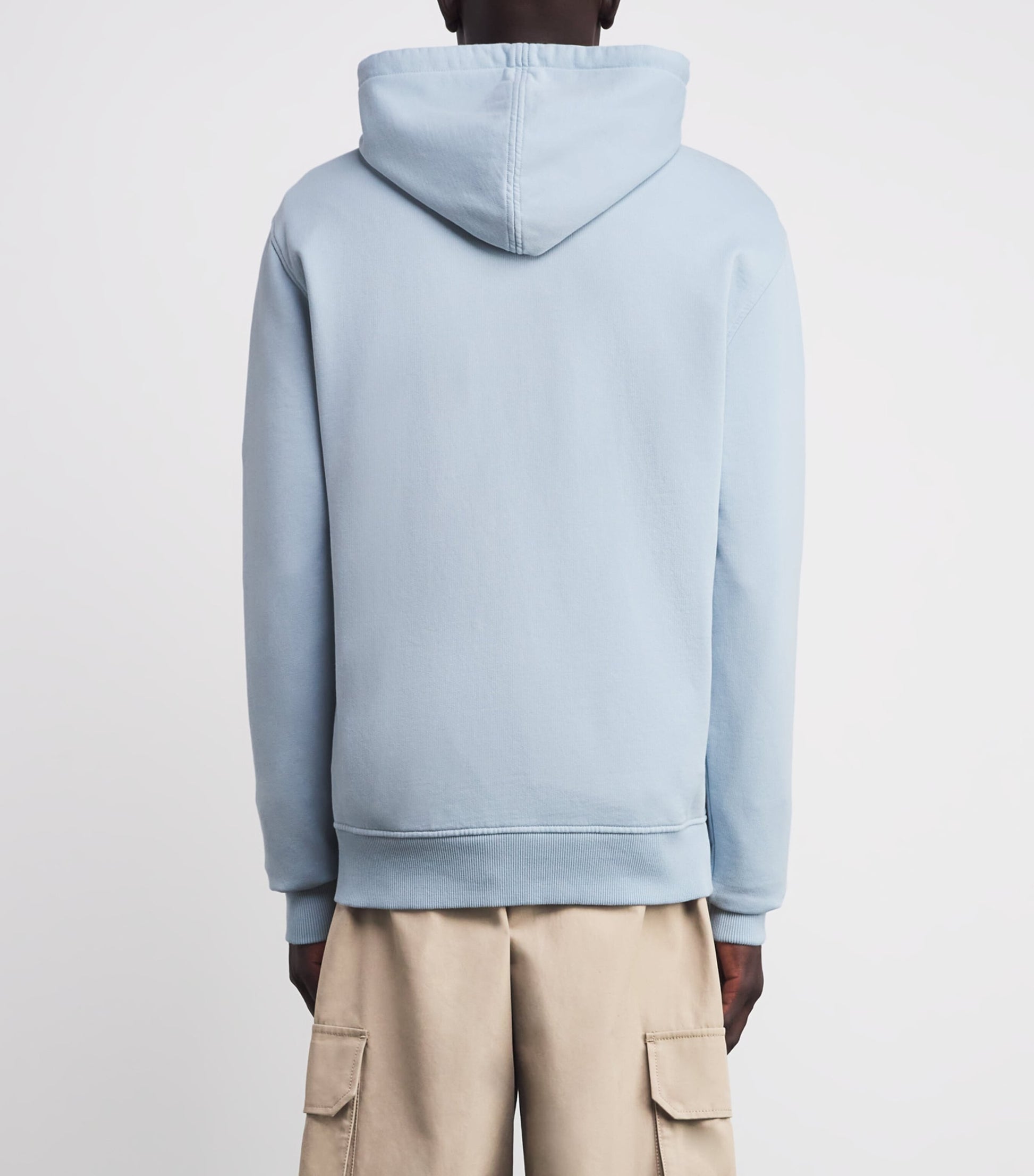 Blue Cotton Embroidered Ami De Coeur Logo Hoodie