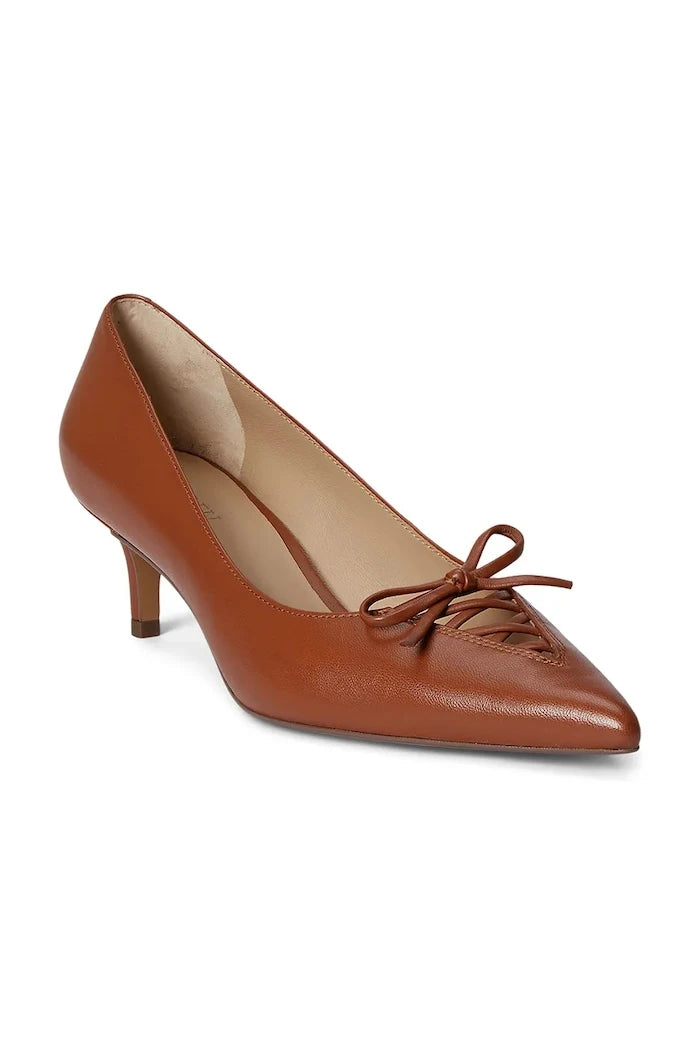 Lauren Ralph Lauren обувки с ток кожени Adrienne