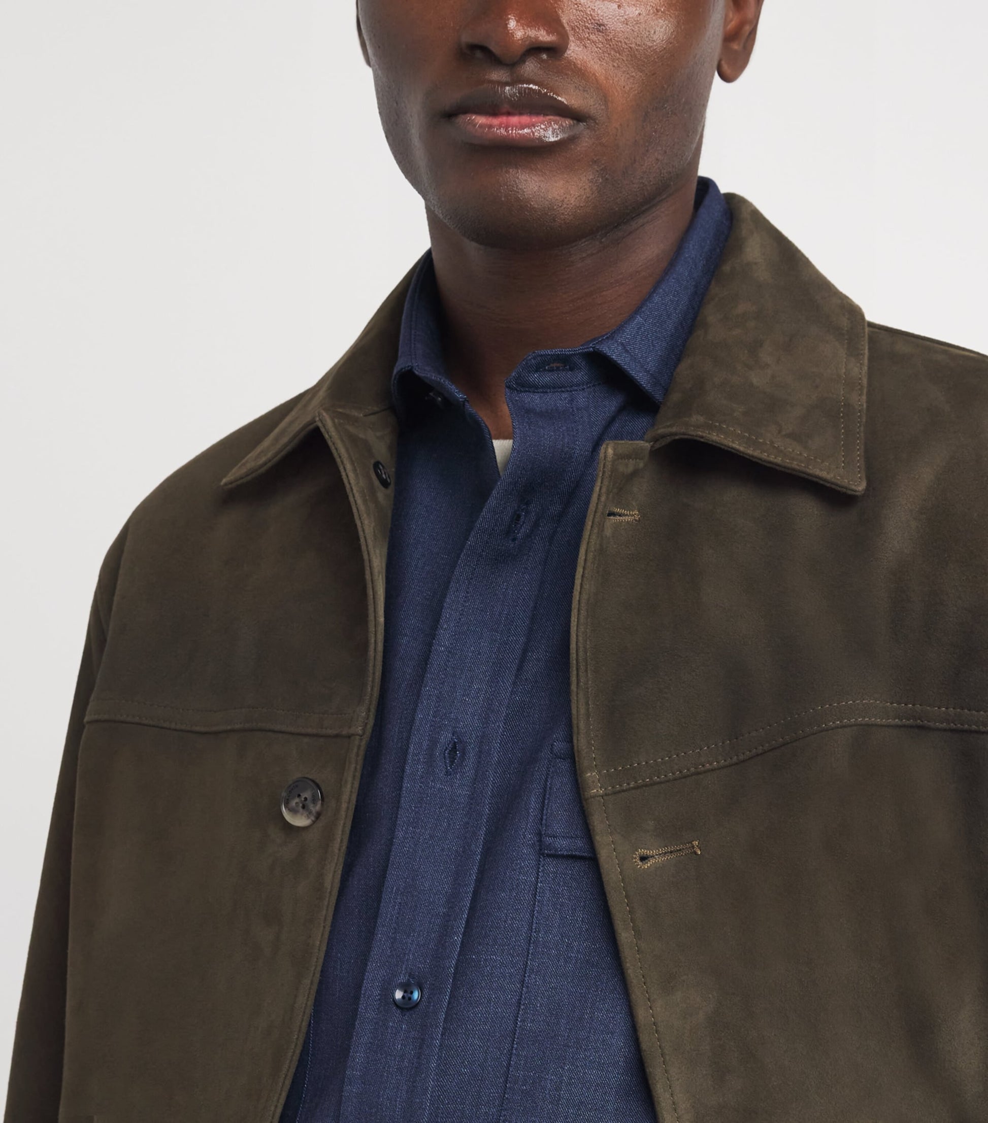 Paul & Shark Navy Wool-Silk-Linen-Blend Overshirt