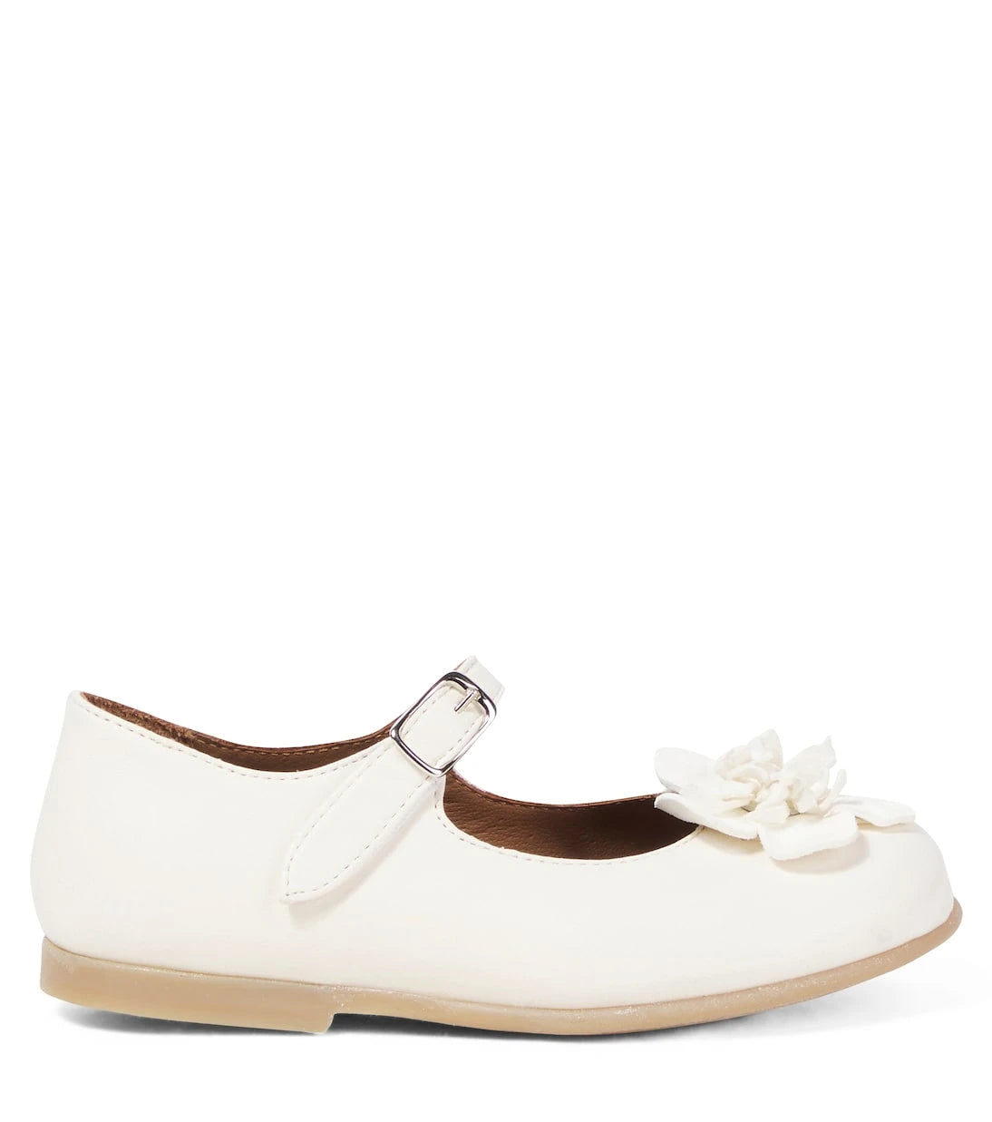 PèPè - Floral-appliqué leather ballet flats