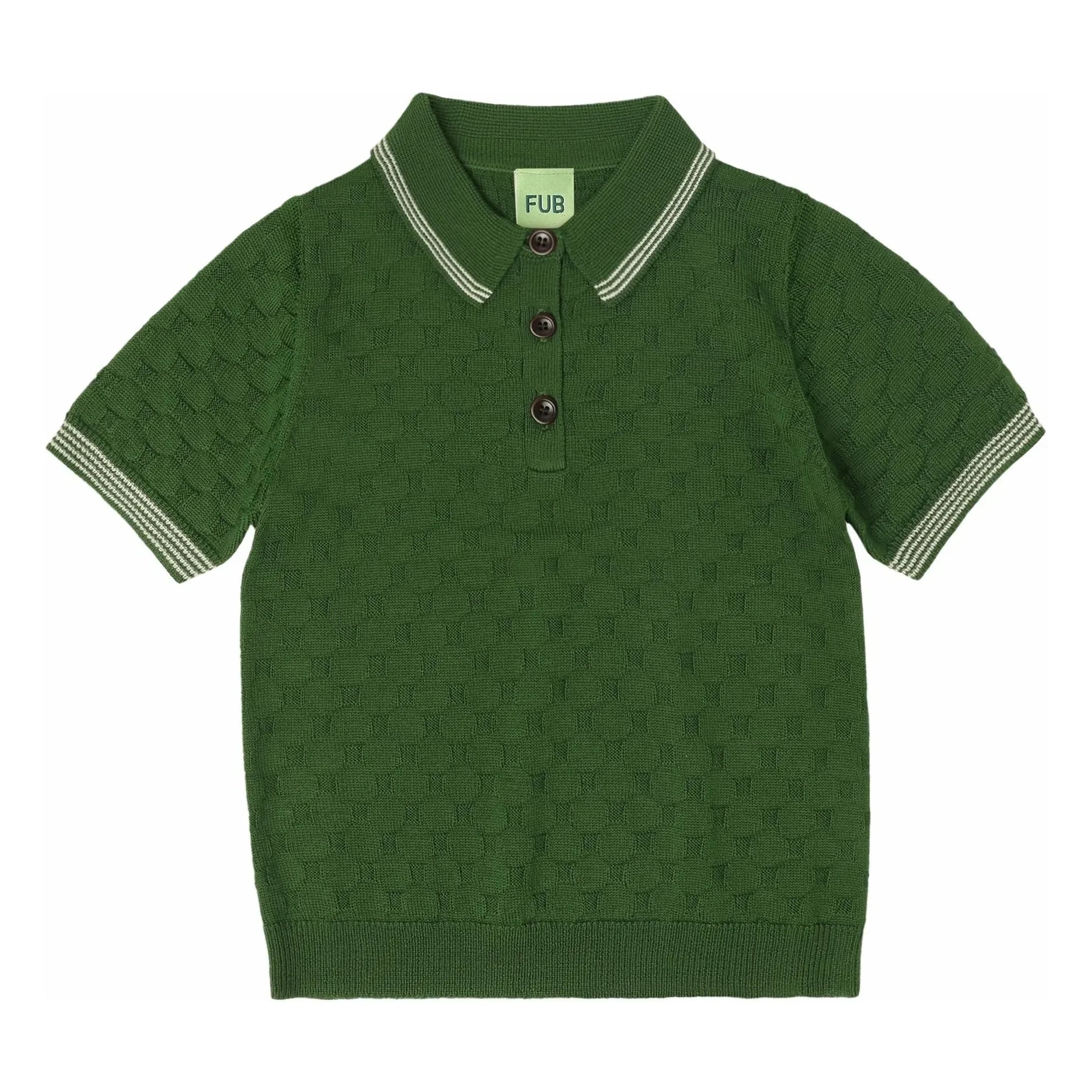 FUB - Polo MC Merino wool | Green