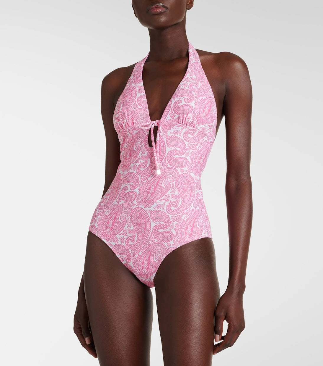 Heidi Klein - Ischia printed halterneck swimsuit
