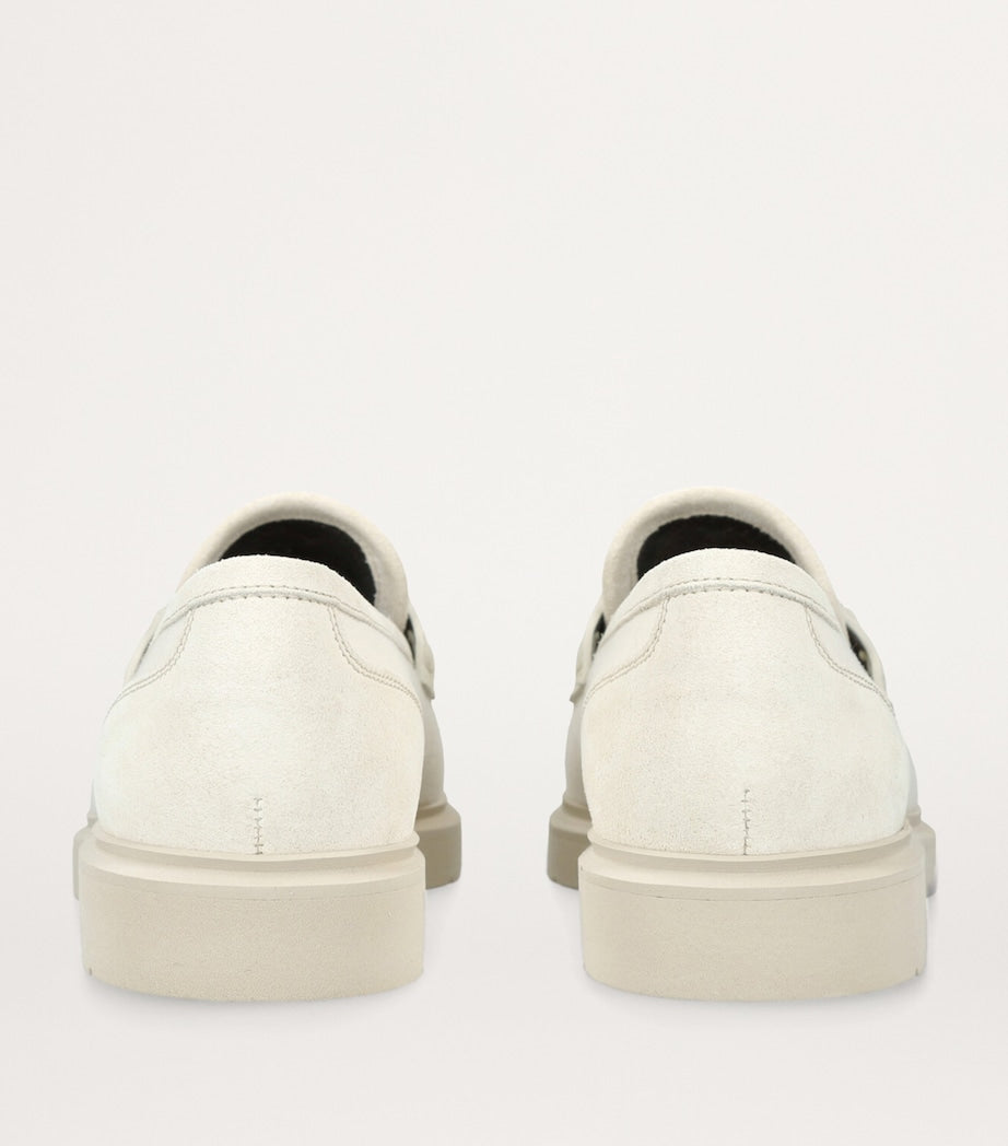 Brunello Cucinelli Beige Leather Monili Penny Loafers