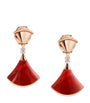 Rose Gold, Diamond and Carnelian Divas' Dream Earrings