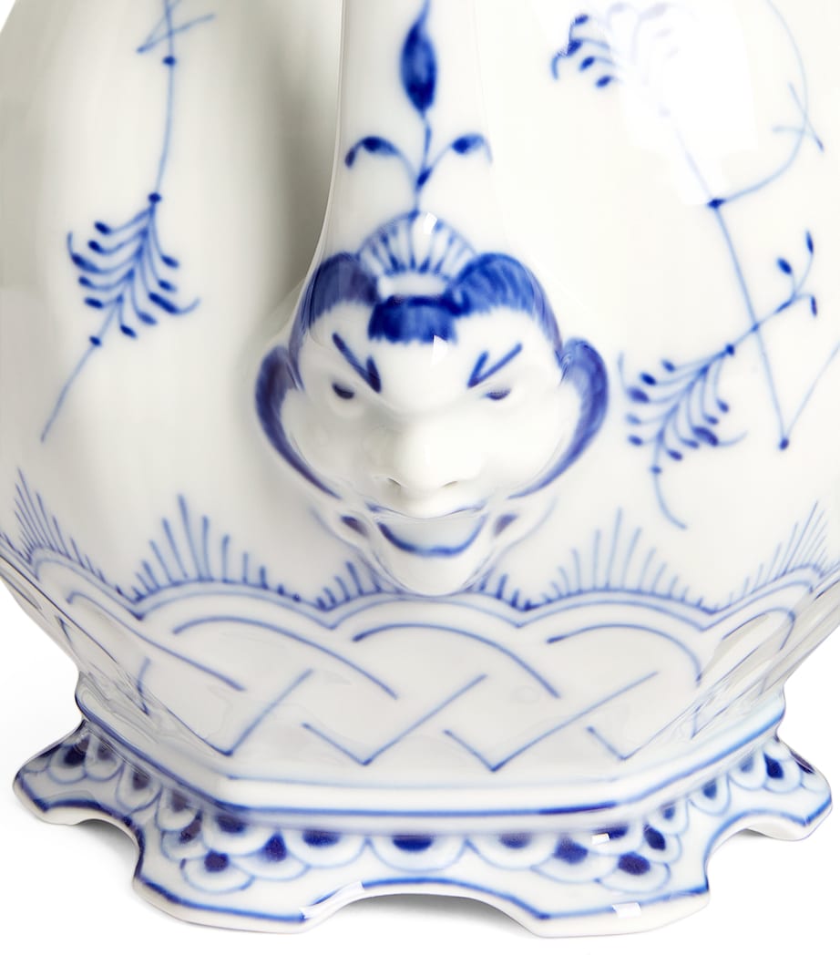 Blue Fluted Full Lace Teapot (1L)