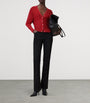 AllSaints Red Wool Honor V-Neck Cardigan