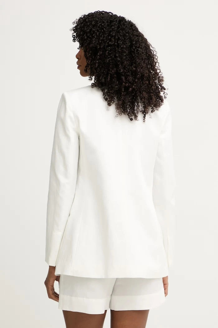 Marciano by Guess tek düğmeli kadın ceket JANE, keten karışımlı