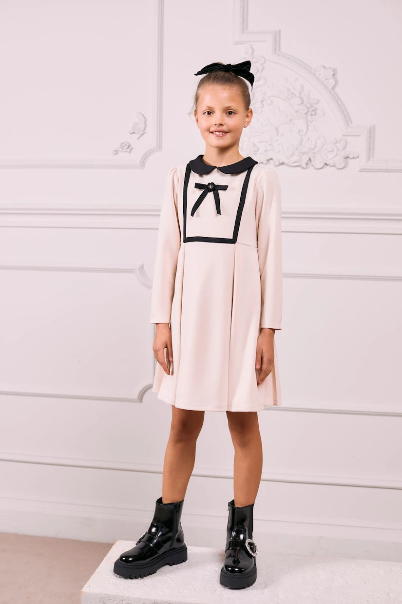 Patachou - Bow-detail pleated dress