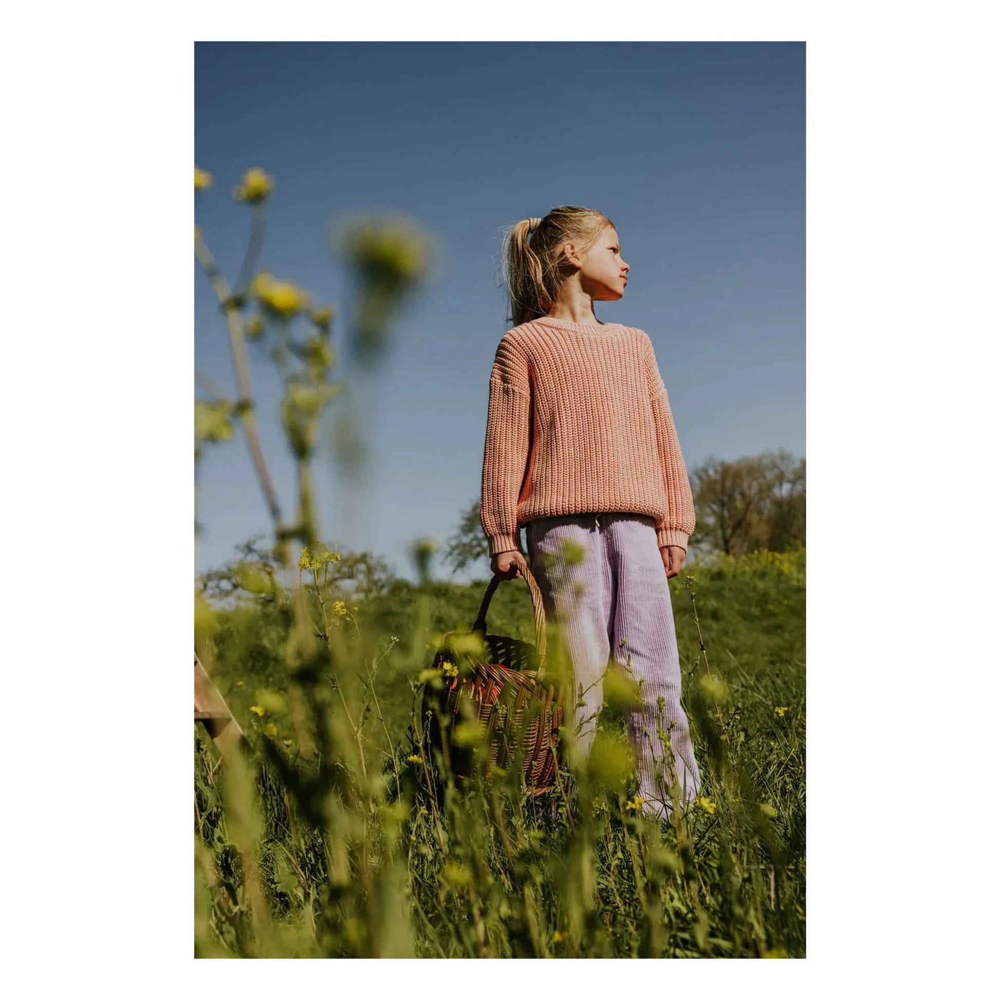 Yuki - Organic Cotton Chunky Sweater | Peach