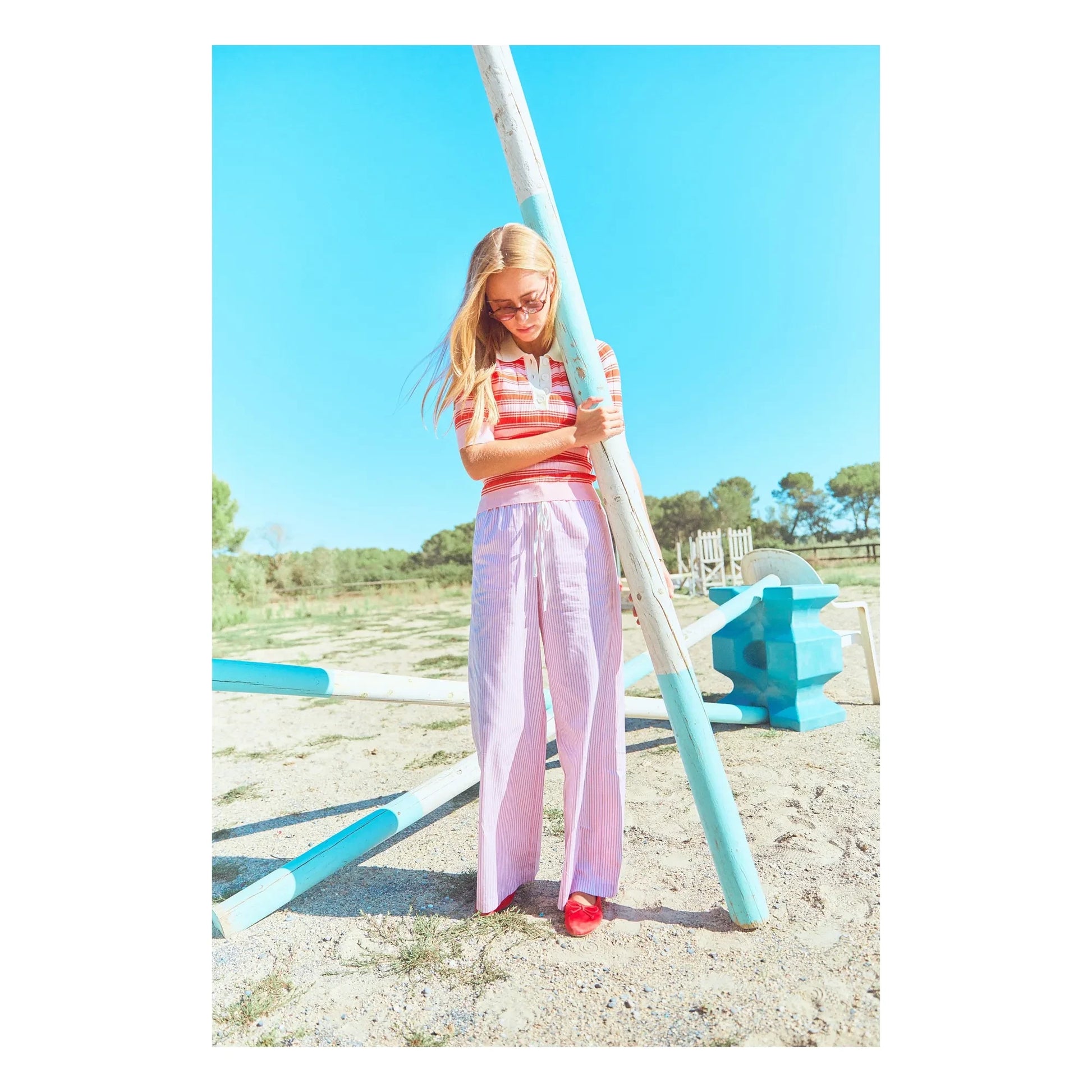 Indee - Vassili Striped Pants | Pink