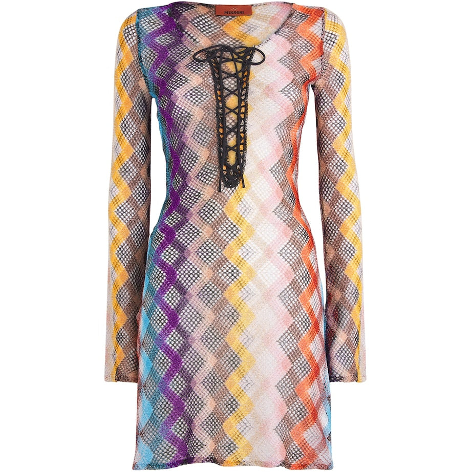 Missoni Multi Zigzag Lace-Detail Kaftan