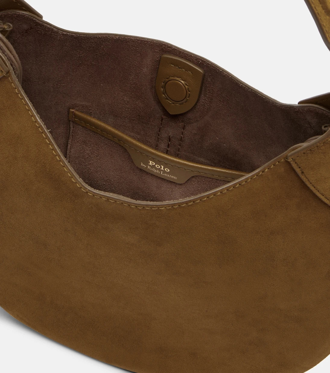 Polo Ralph Lauren - حقيبة كتف صغيرة من جلد الشمواه Polo ID