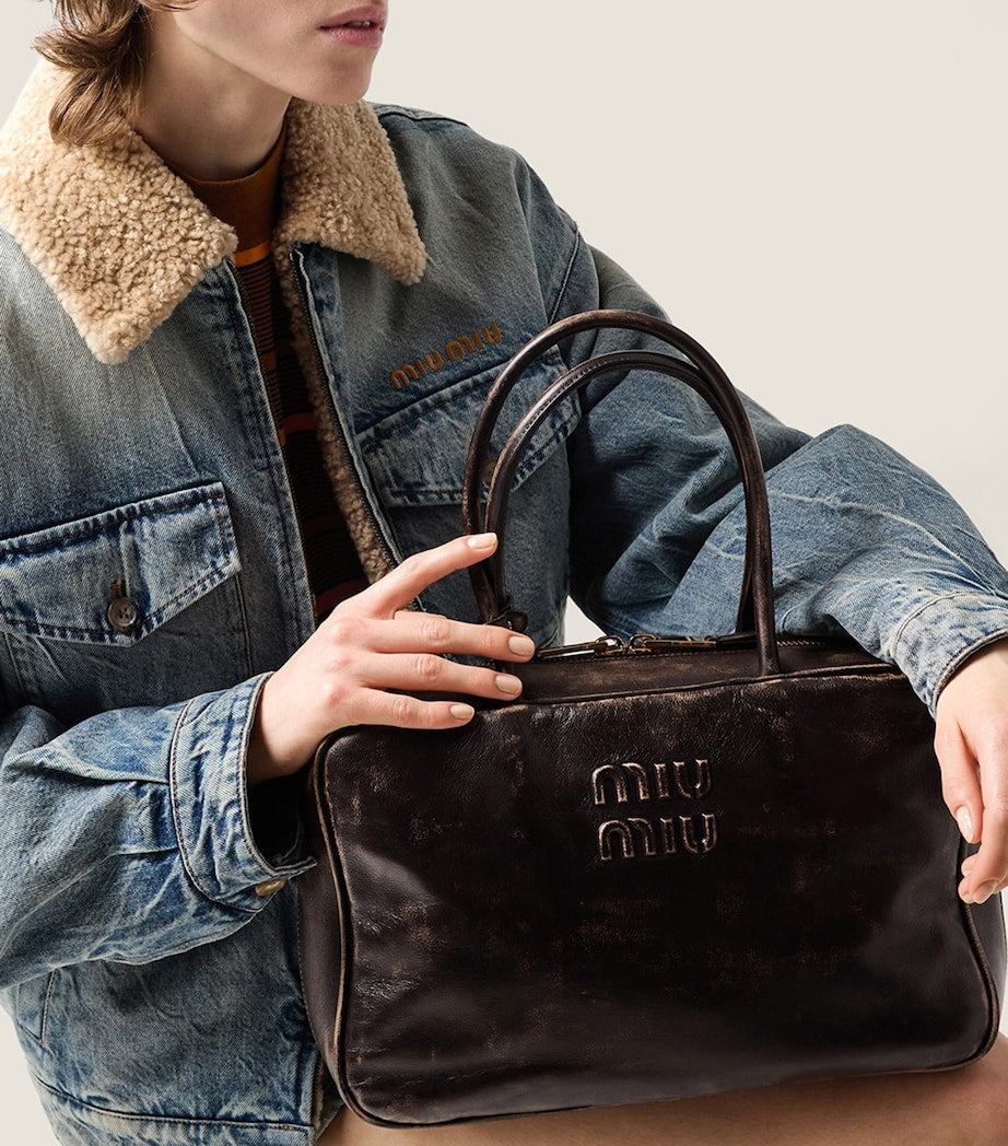 Nappa Leather Beau Top-Handle Bag