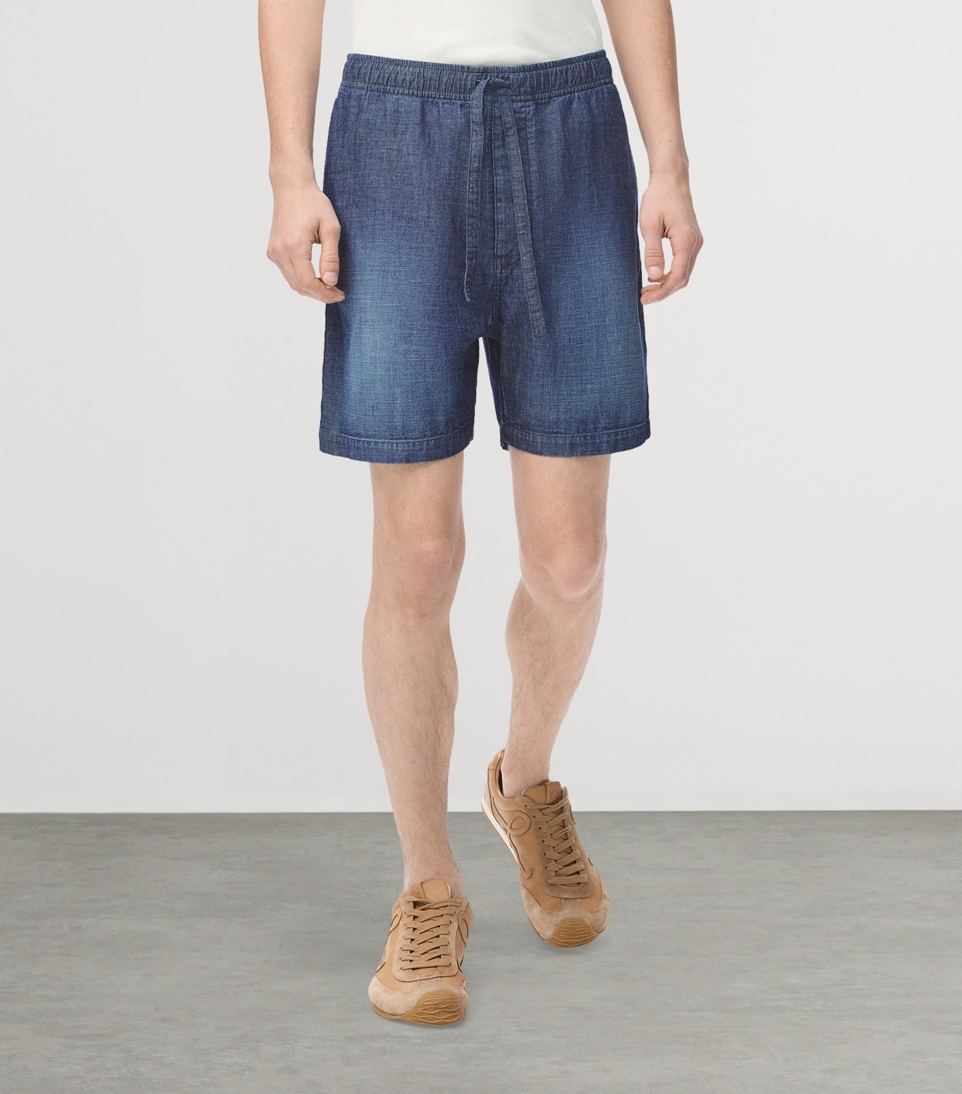 Cotton Chambray Shorts