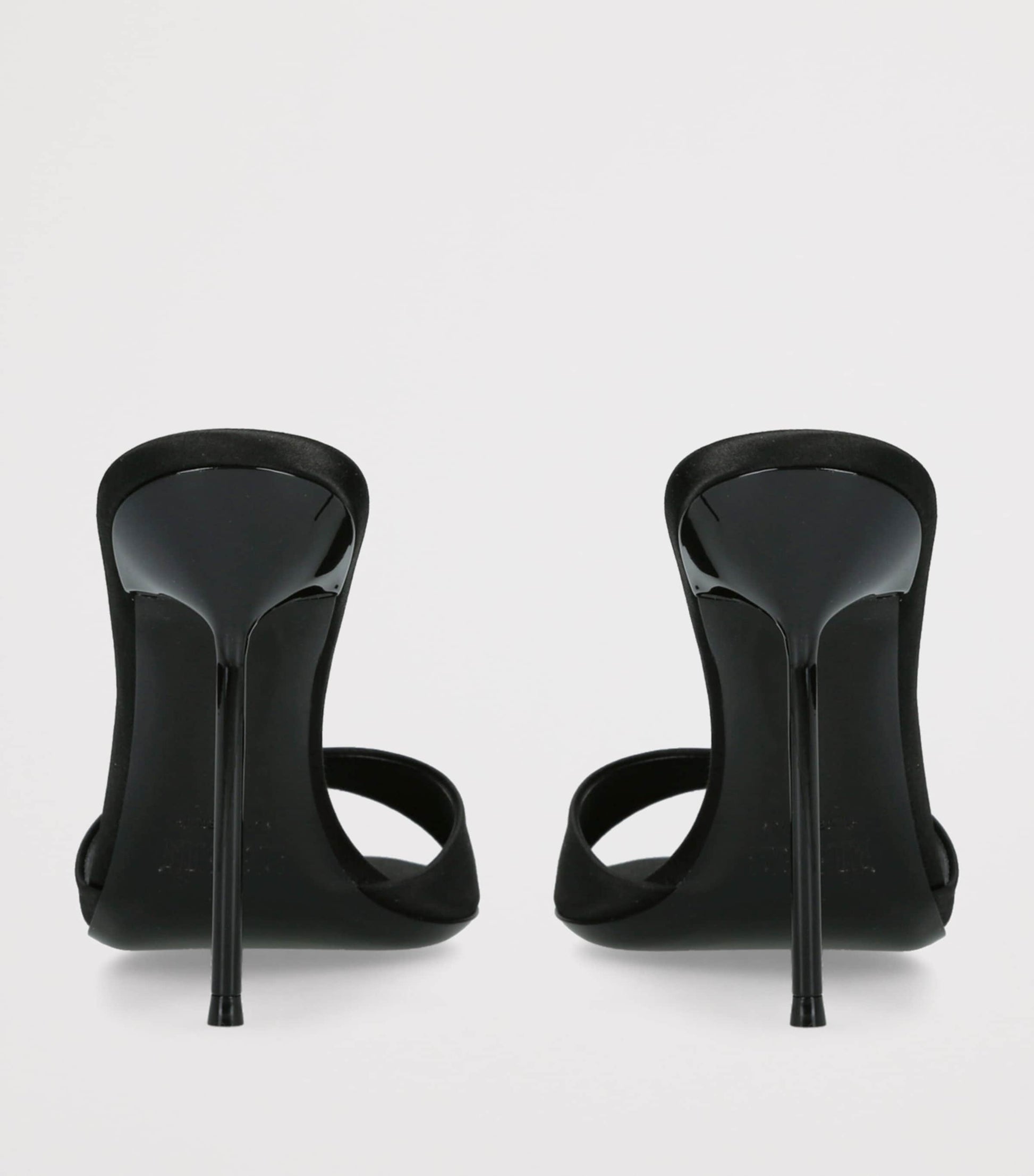 Paris Texas Black Satin Lidia Mules 105