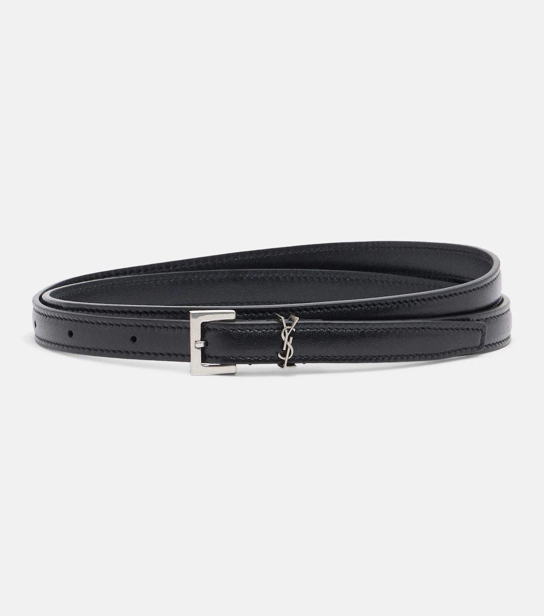 Saint Laurent - Cassandre leather belt