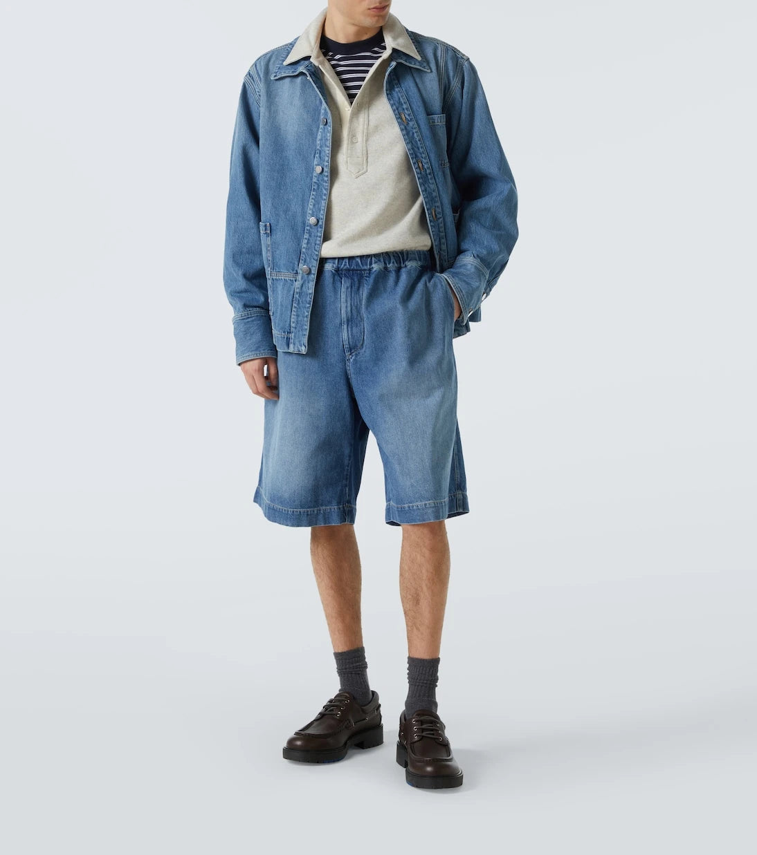 Plan C - Denim Bermuda shorts