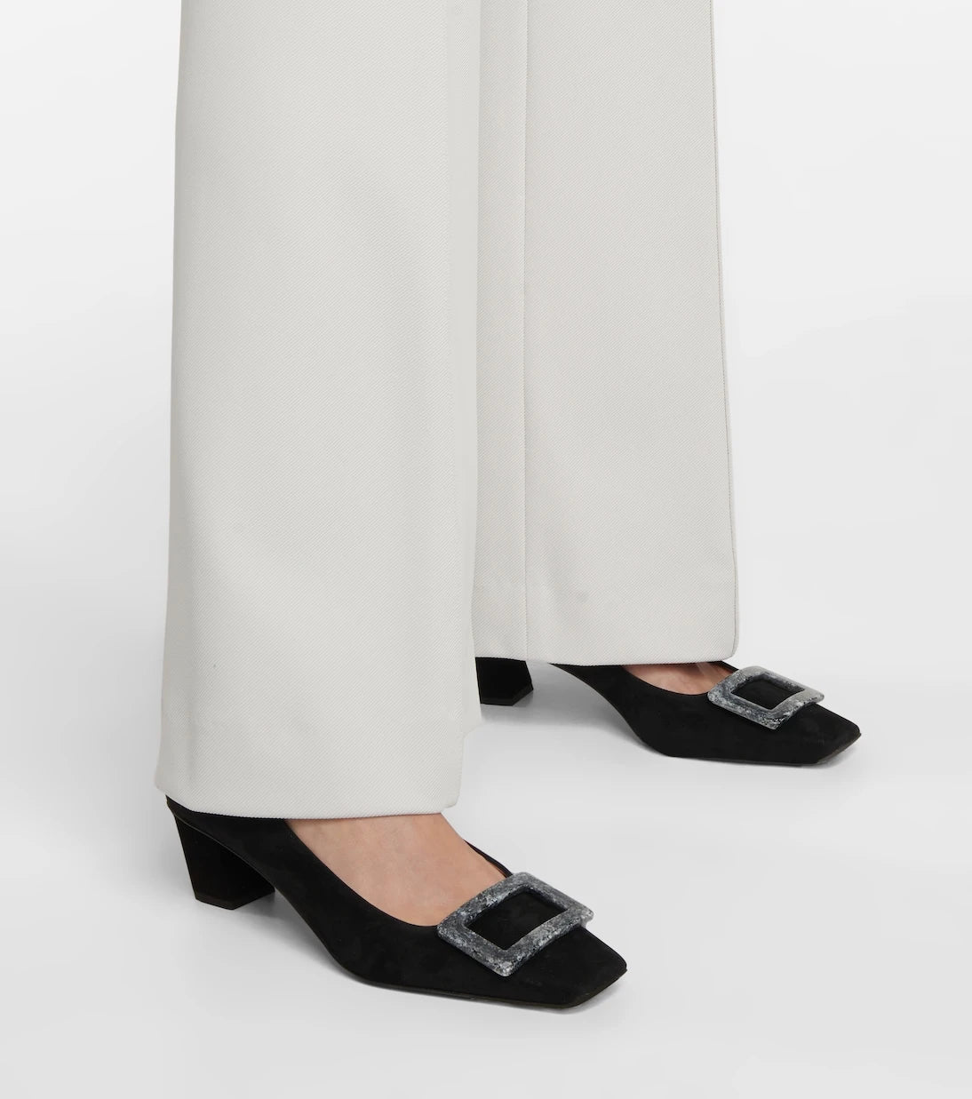 Roger Vivier - Belle Vivier 45 suede pumps