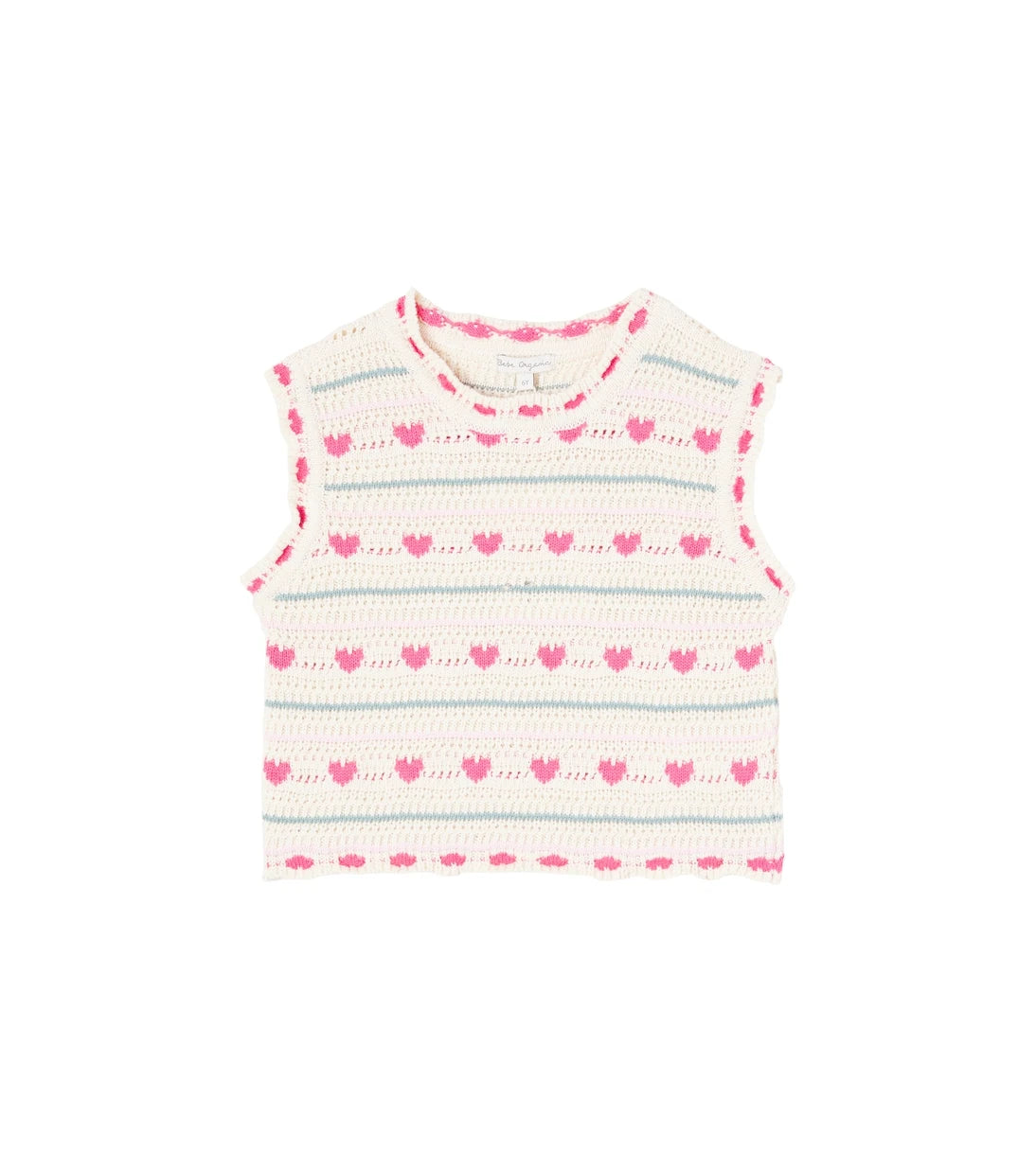 Bebe Organic - Josie crochet cotton and wool vest