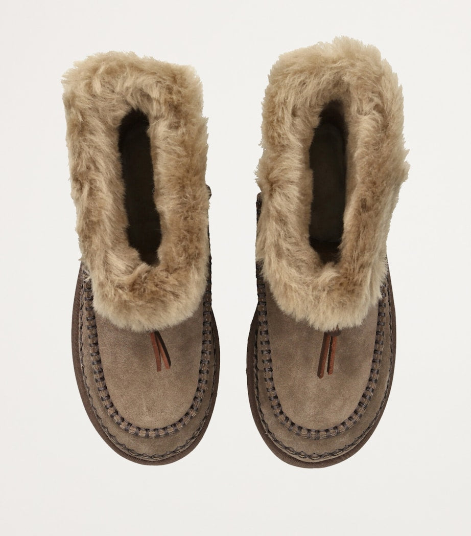 UGG Brown Suede Classic Mini Alpine Boots