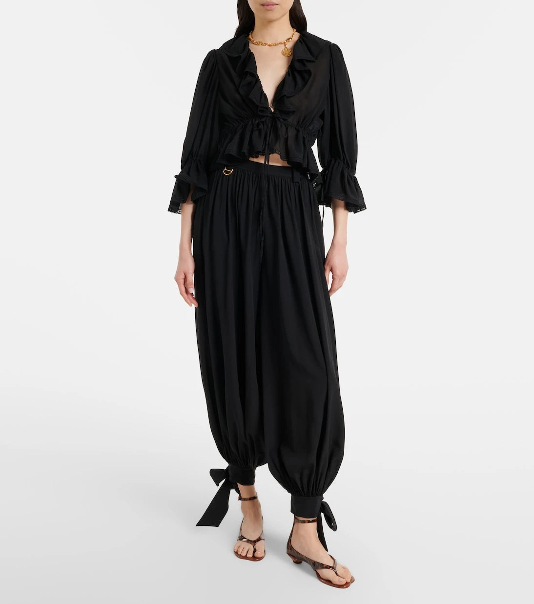 Chloé - Silk crêpe de chine balloon pants