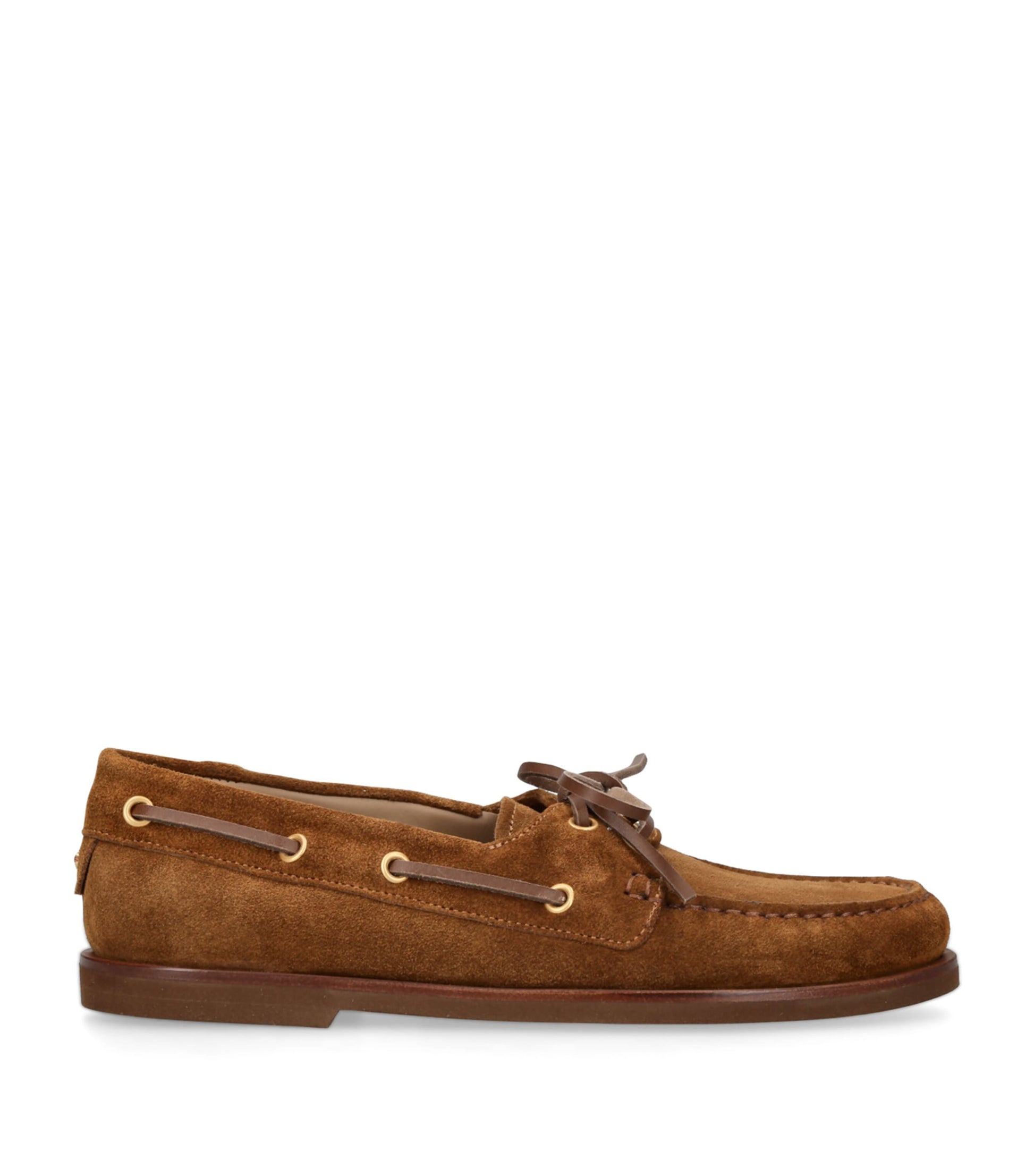 Gianvito Rossi Beige Suede Vandee Boat Shoes