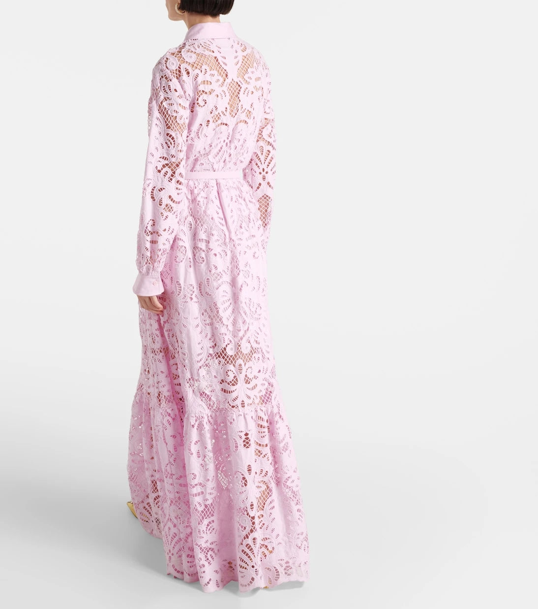 Self-Portrait - Cotton lace shirt dress