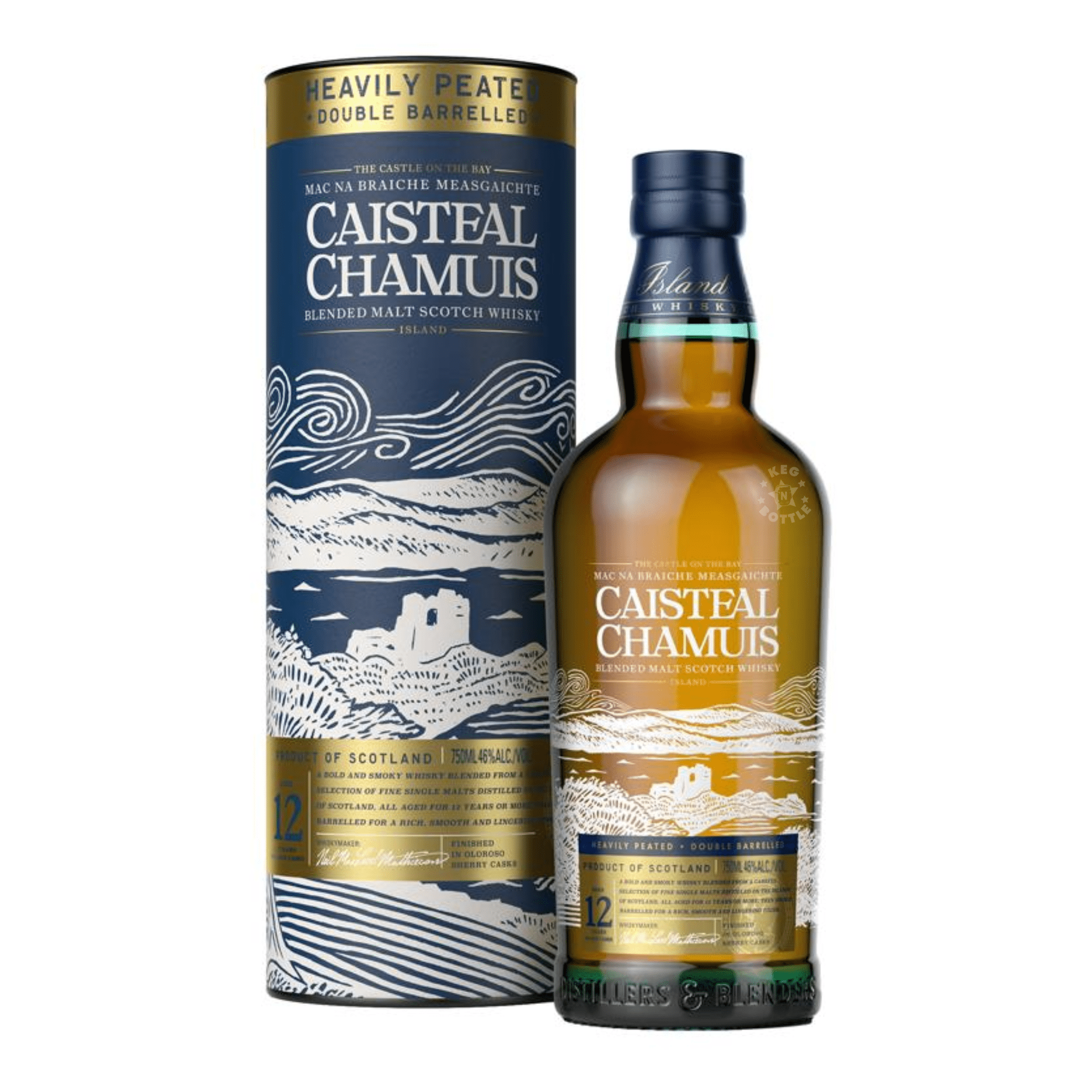 Caisteal Chamuis Heavily Peated Double Barreled Scotch (750 ml)