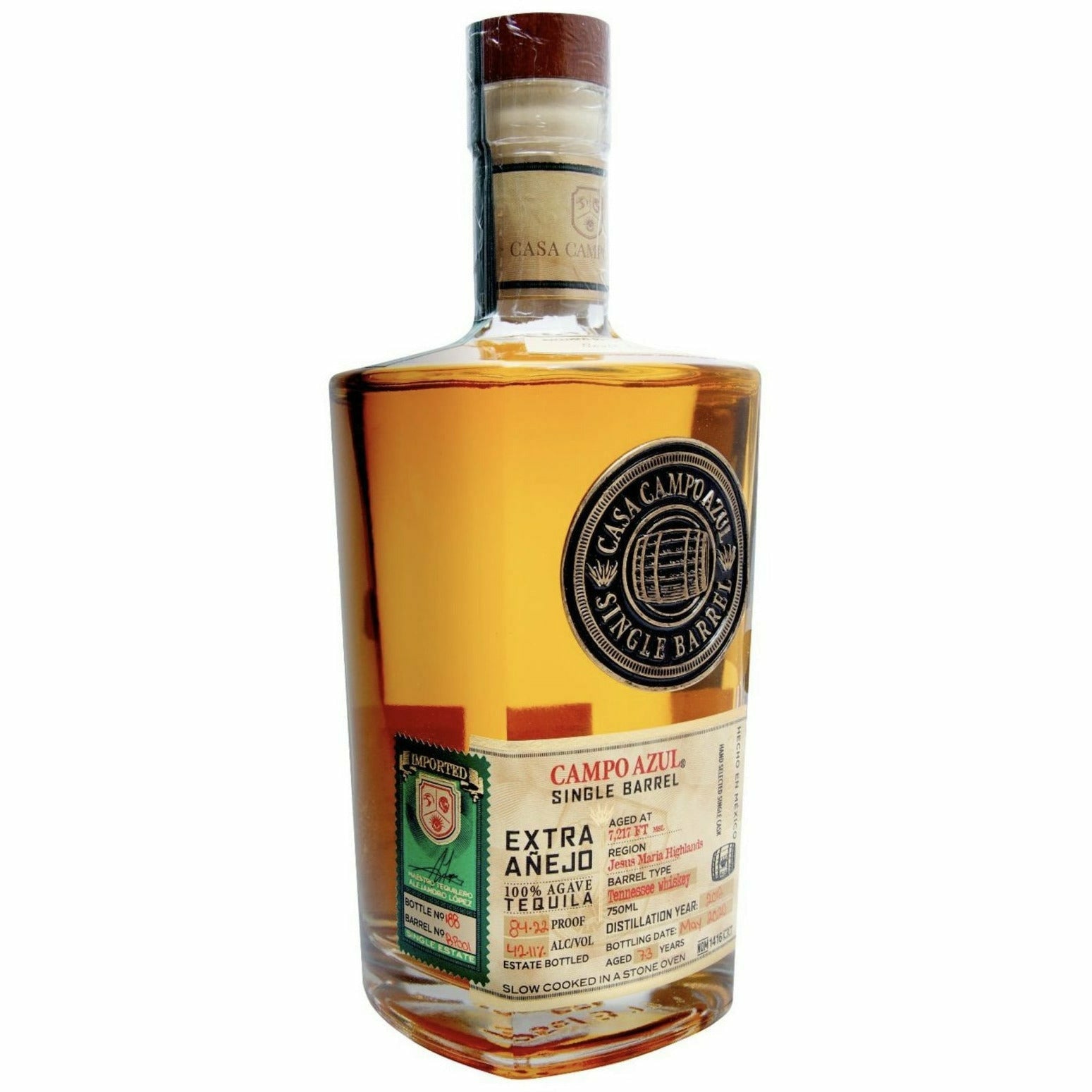Campo Azul Single Cask Extra Anejo 750ML