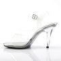 Clear 4" Heel Ankle Strap Sandal