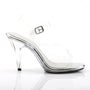 Clear 4" Heel Ankle Strap Sandal