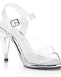 Clear 4" Heel Ankle Strap Sandal