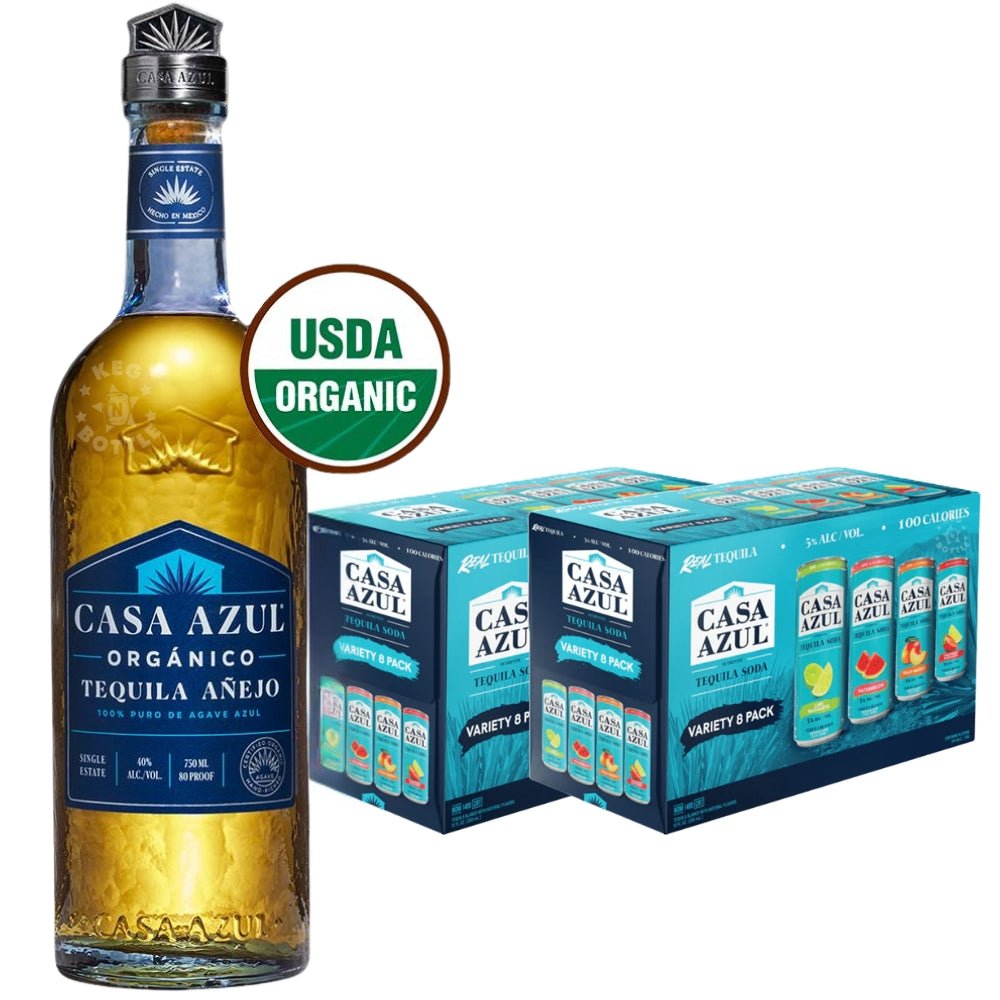 Casa Azul Organic Anejo & 2 Tequila Soda Variety Pack $12 Instant Venmo Rebate