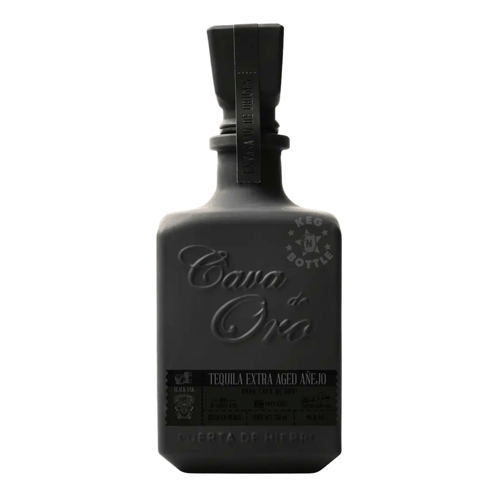 Cava De Oro Extra Anejo Black Bottle Tequila (750 ml)