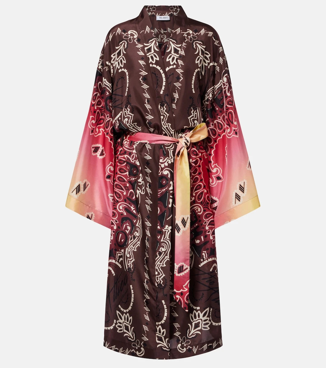 The Attico - Printed silk beach cover-up