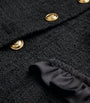 Black Tweed Ruffled Jacket
