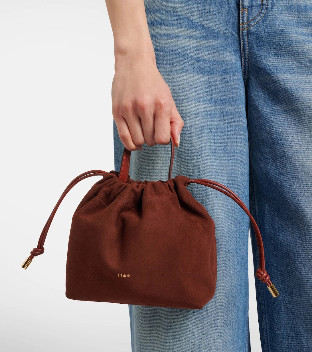 Chloé - Chloé Icons Small suede bucket bag