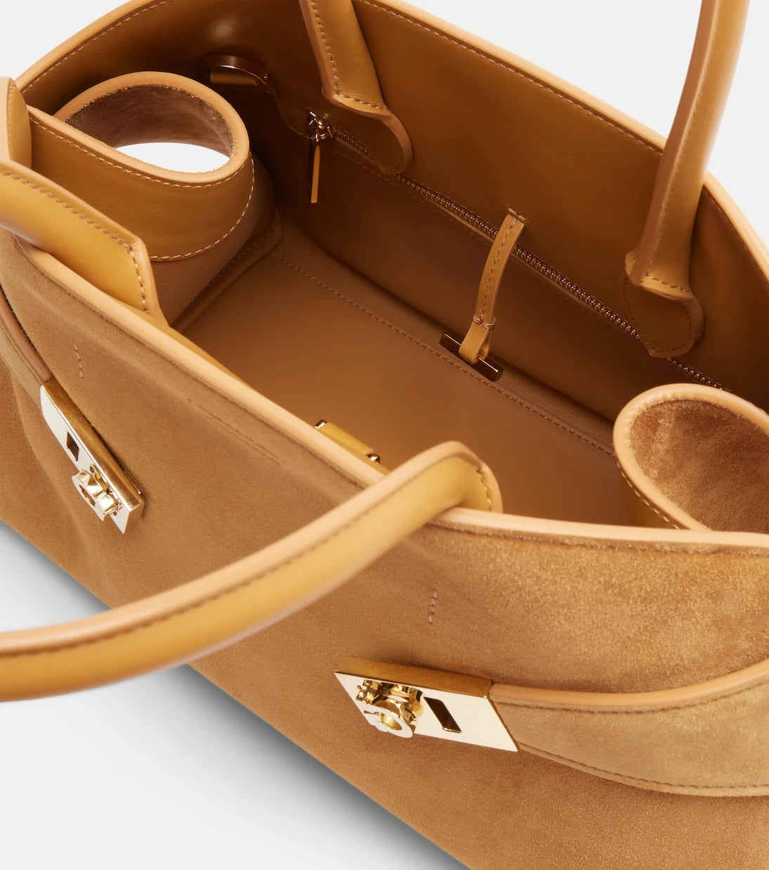 Ferragamo - Hug Medium suede tote bag