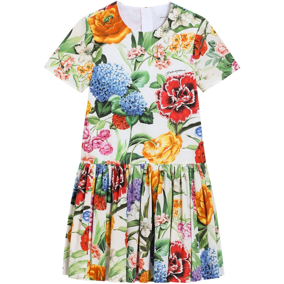 Dolce & Gabbana Kids Cotton Floral Dress (8-12+ Years)