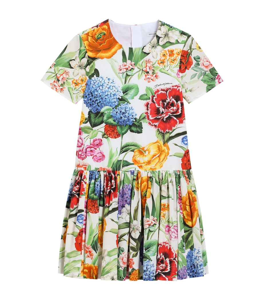 Dolce & Gabbana Kids Cotton Floral Dress (8-12+ Years)