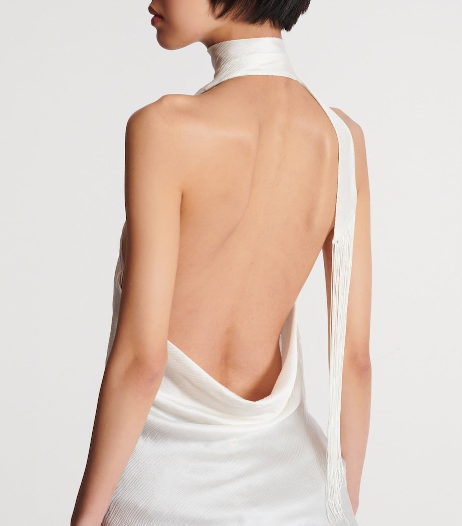Silk Backless Top