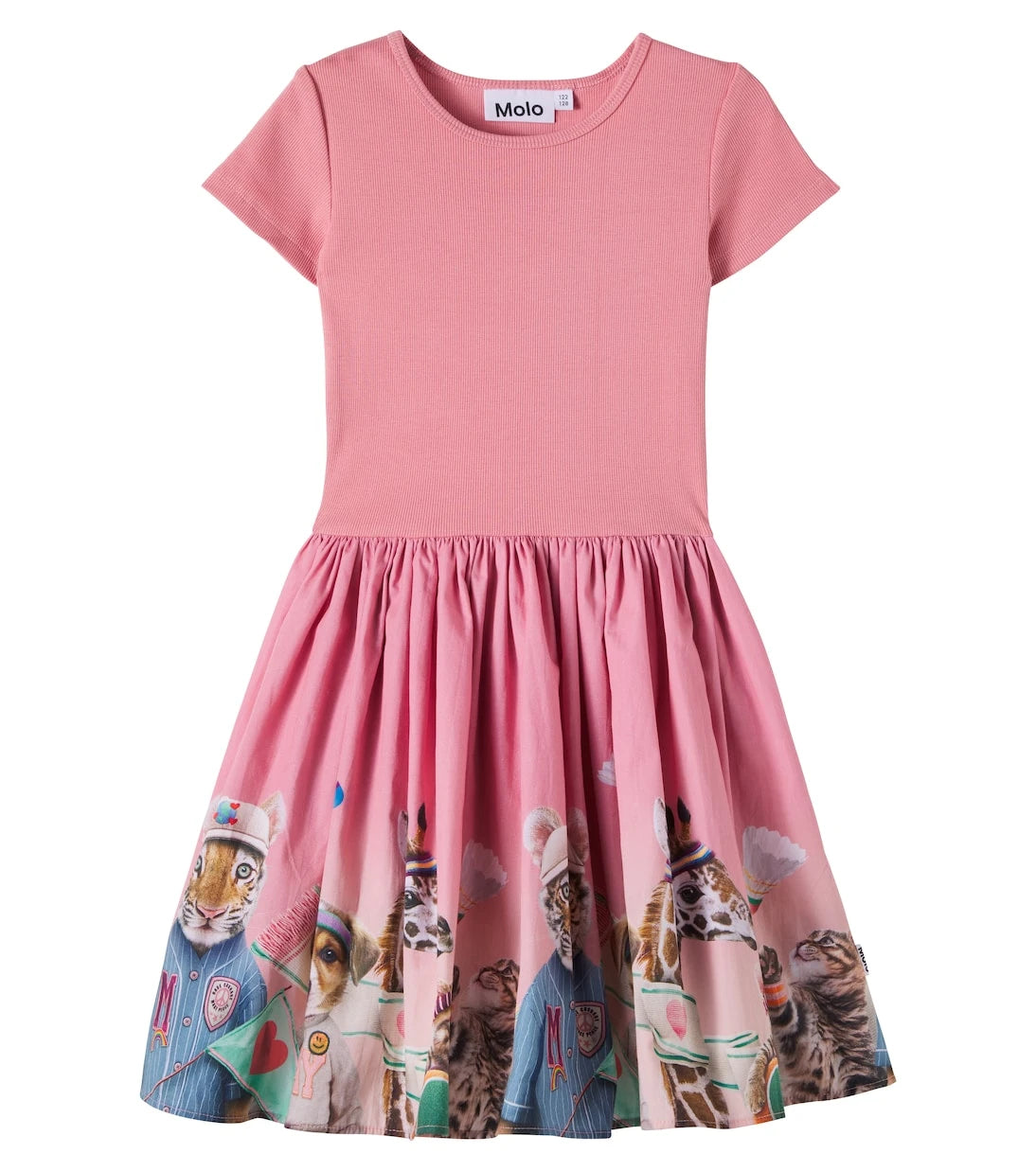 Molo - Cissa printed gathered cotton-blend dress