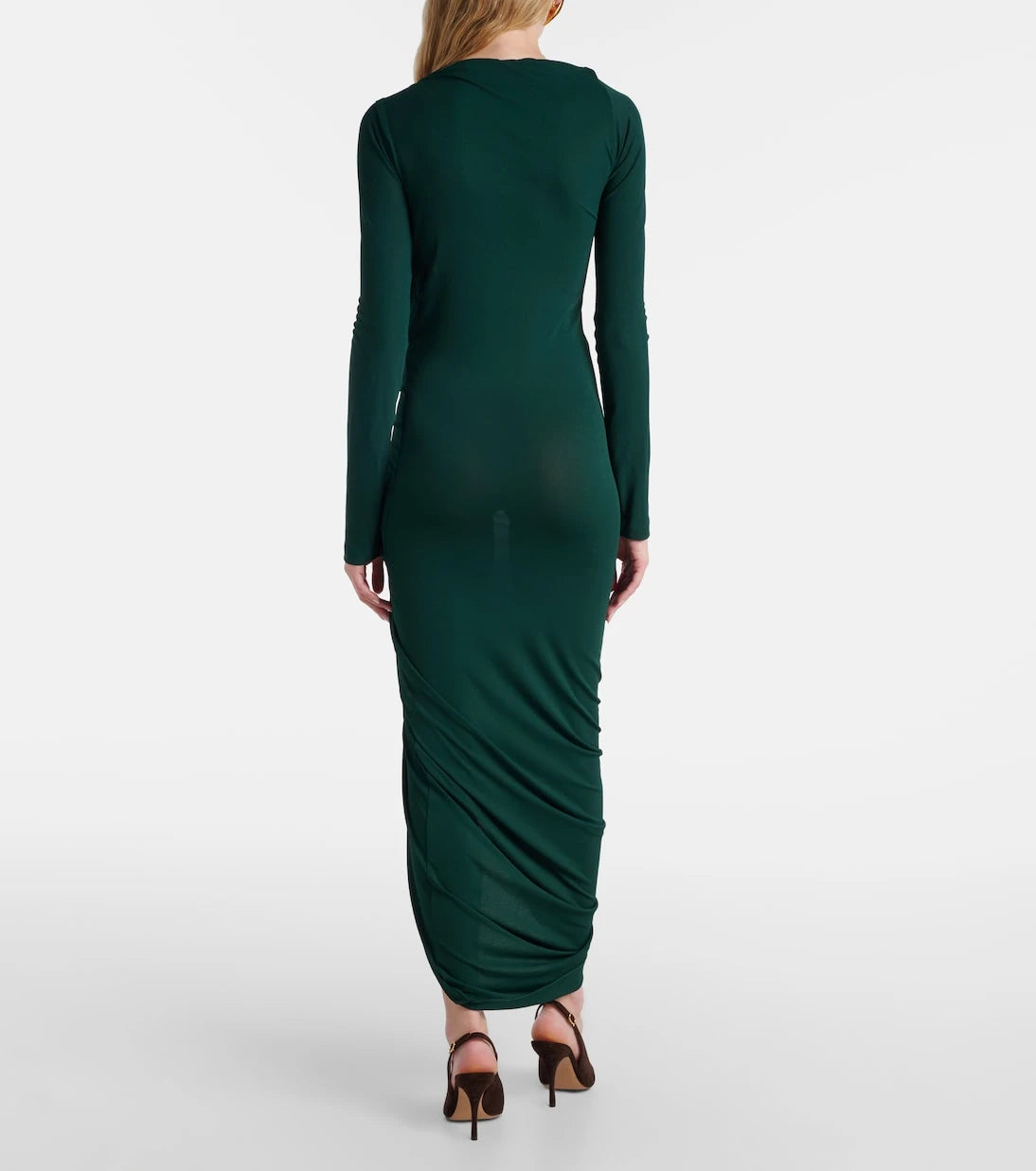 Ferragamo - Gathered jersey midi dress
