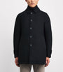 Herno Navy Down Water-Resistant Washington Overcoat