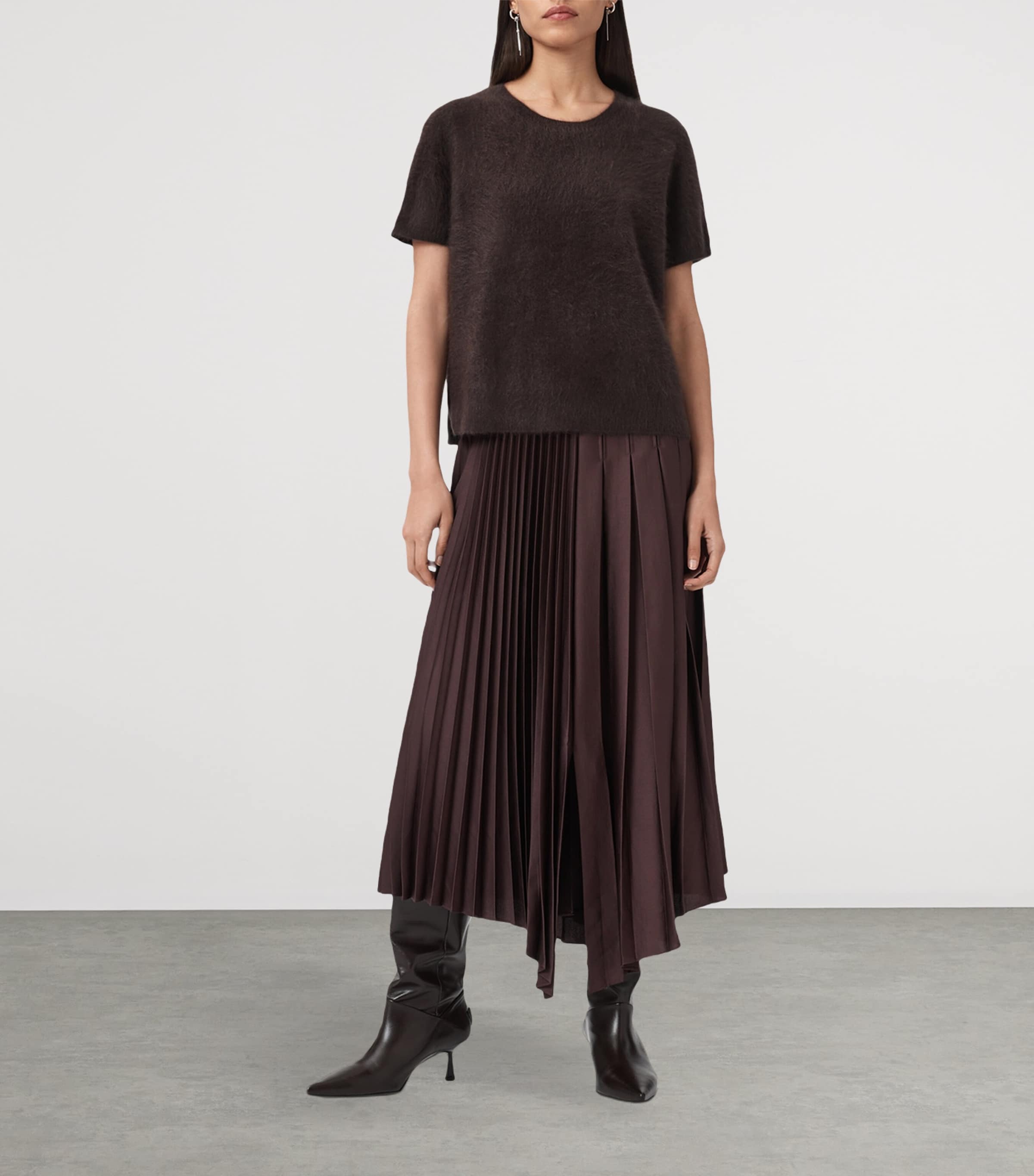 AllSaints Red Cashmere Rebel T-Shirt