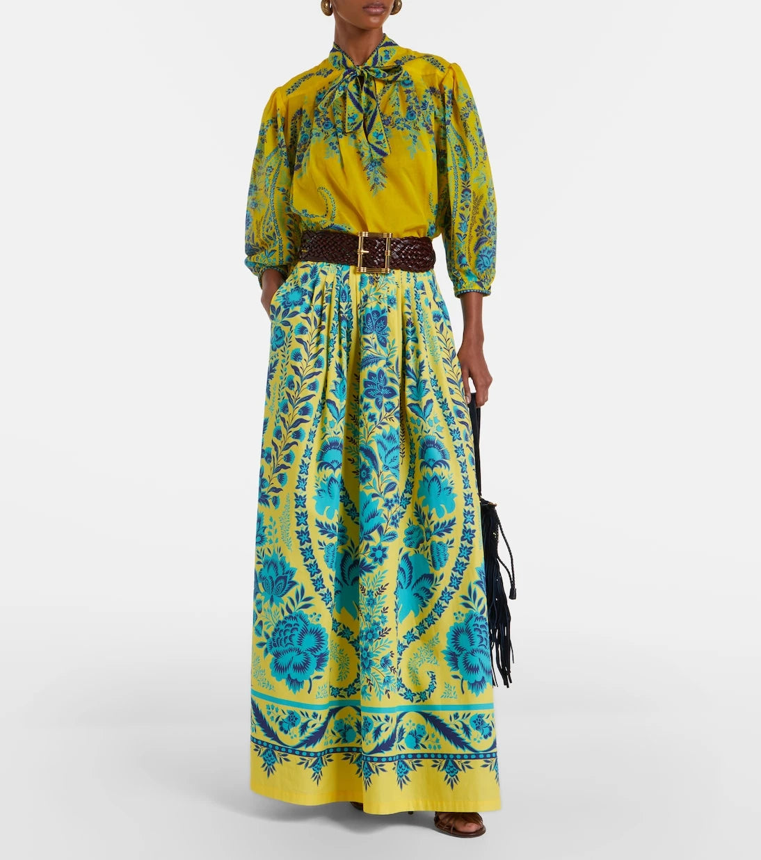 Etro - Printed cotton maxi skirt