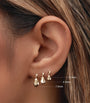 Faceted Pear Threaded Charm Earring (6.5mm)