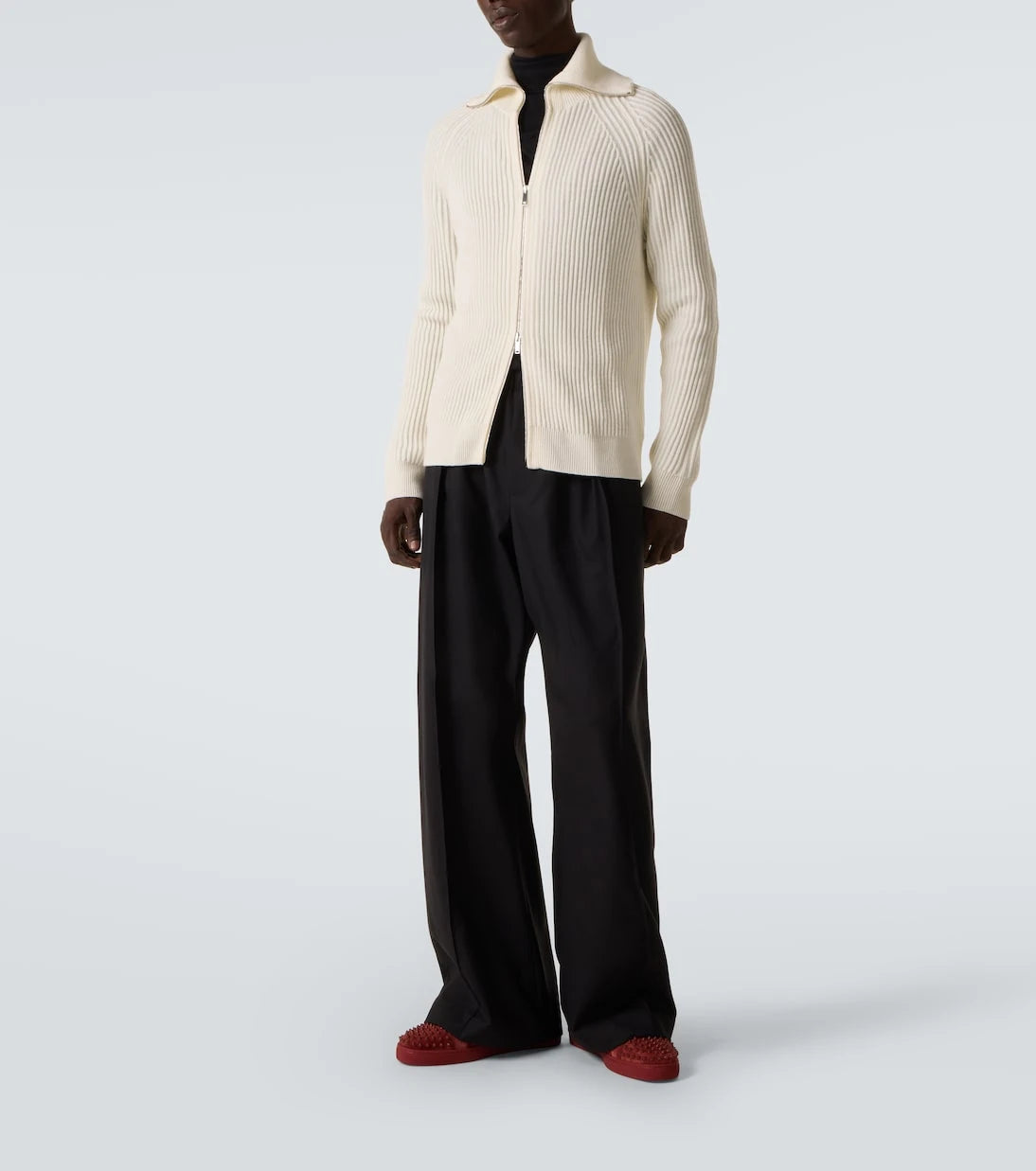 Christian Louboutin - Louis Junior Spikes suede sneakers